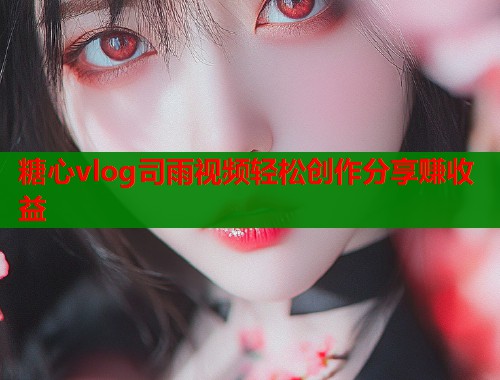 糖心vlog司雨视频轻松创作分享赚收益